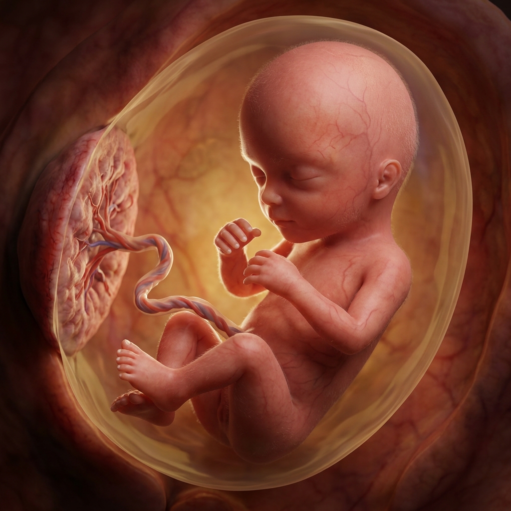 Week 24 fetal development illustration